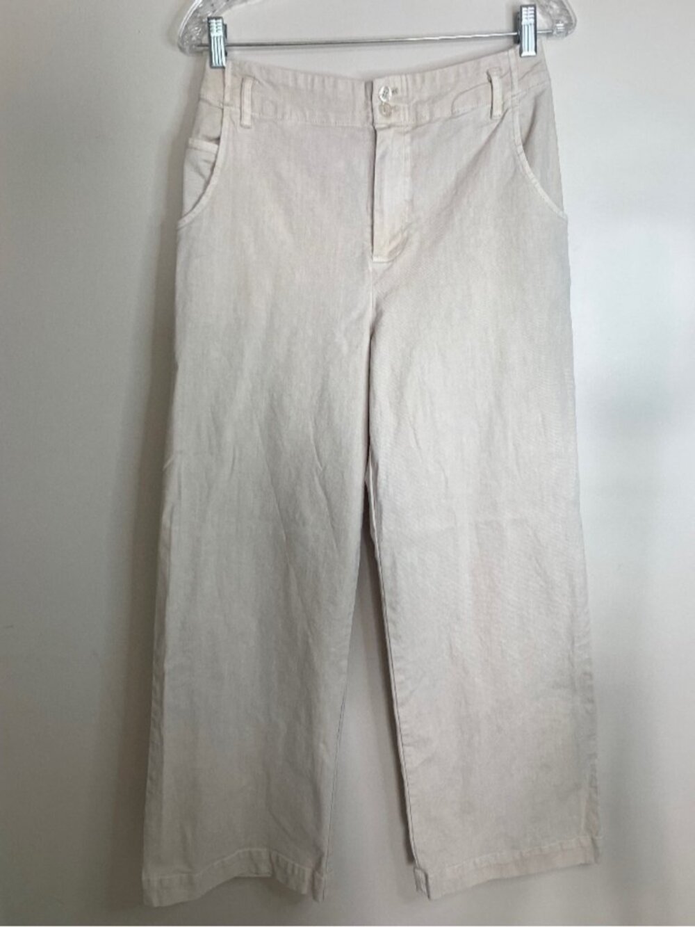 Young Fabulous & Broke Cream Wide Leg Jeans M